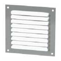 GRILLE CARRE ALU ANODISEGRIS 20X20 NICOLL